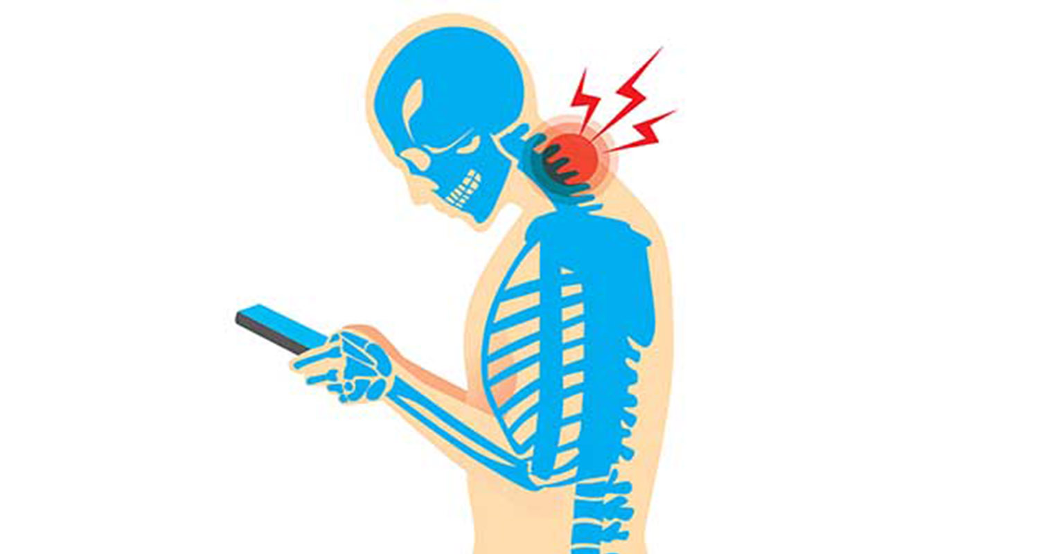 Neck pain de to cell phone use