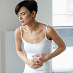 woman with digestive pain